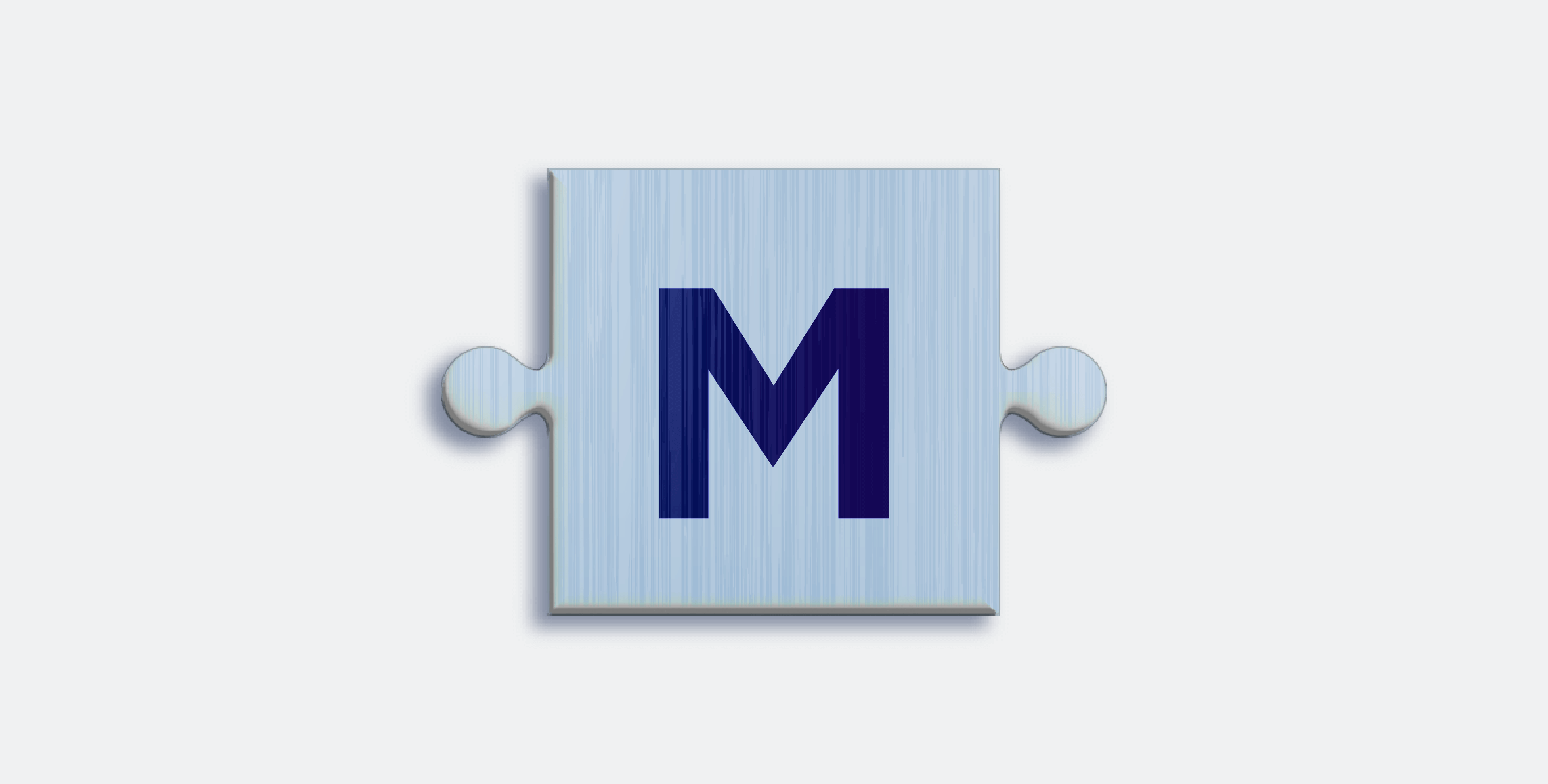Letter M Puzzle Piece