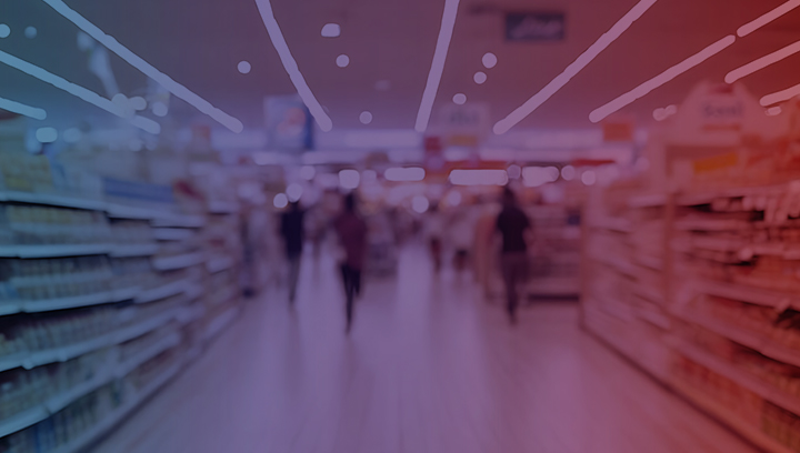 Retail store layout with customers shopping